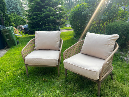 Wicker Outdoor Patio Chairs (Set of 2)