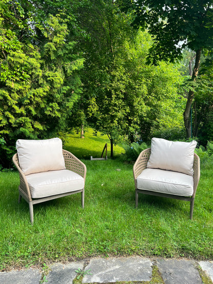 Wicker Outdoor Patio Chairs (Set of 2)