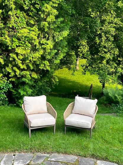 Wicker Outdoor Patio Chairs (Set of 2)