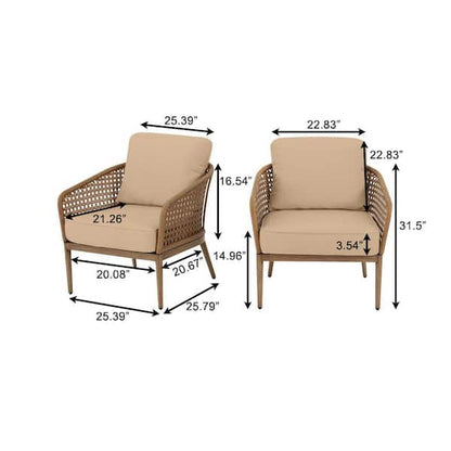 Wicker Outdoor Patio Chairs (Set of 2)