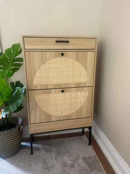 Marbella Rattan Shoe storage cabinet; shoe rack