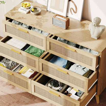 Sevilla Rattan Dresser 6 Drawers