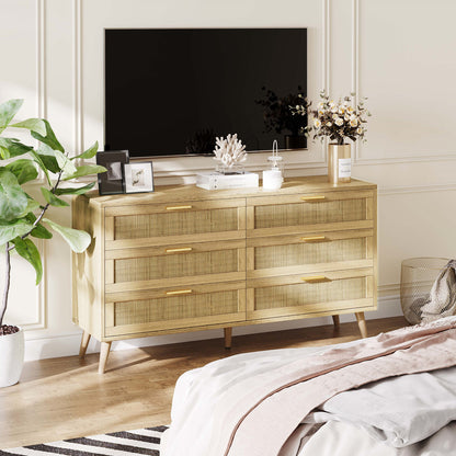 Sevilla Rattan Dresser 6 Drawers
