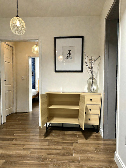 Cadiz Modern Sideboard, Buffet Storage Cabinet with Adjustable Shelves