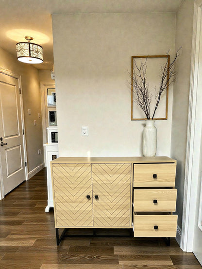 Cadiz Modern Sideboard, Buffet Storage Cabinet with Adjustable Shelves