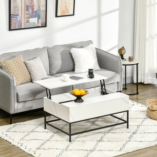 Salou Lift Top Coffee Table with Hidden Storage Compartment