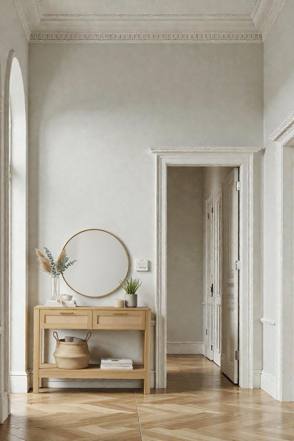 Nerja Rattan Console Table 2 Storage Drawers